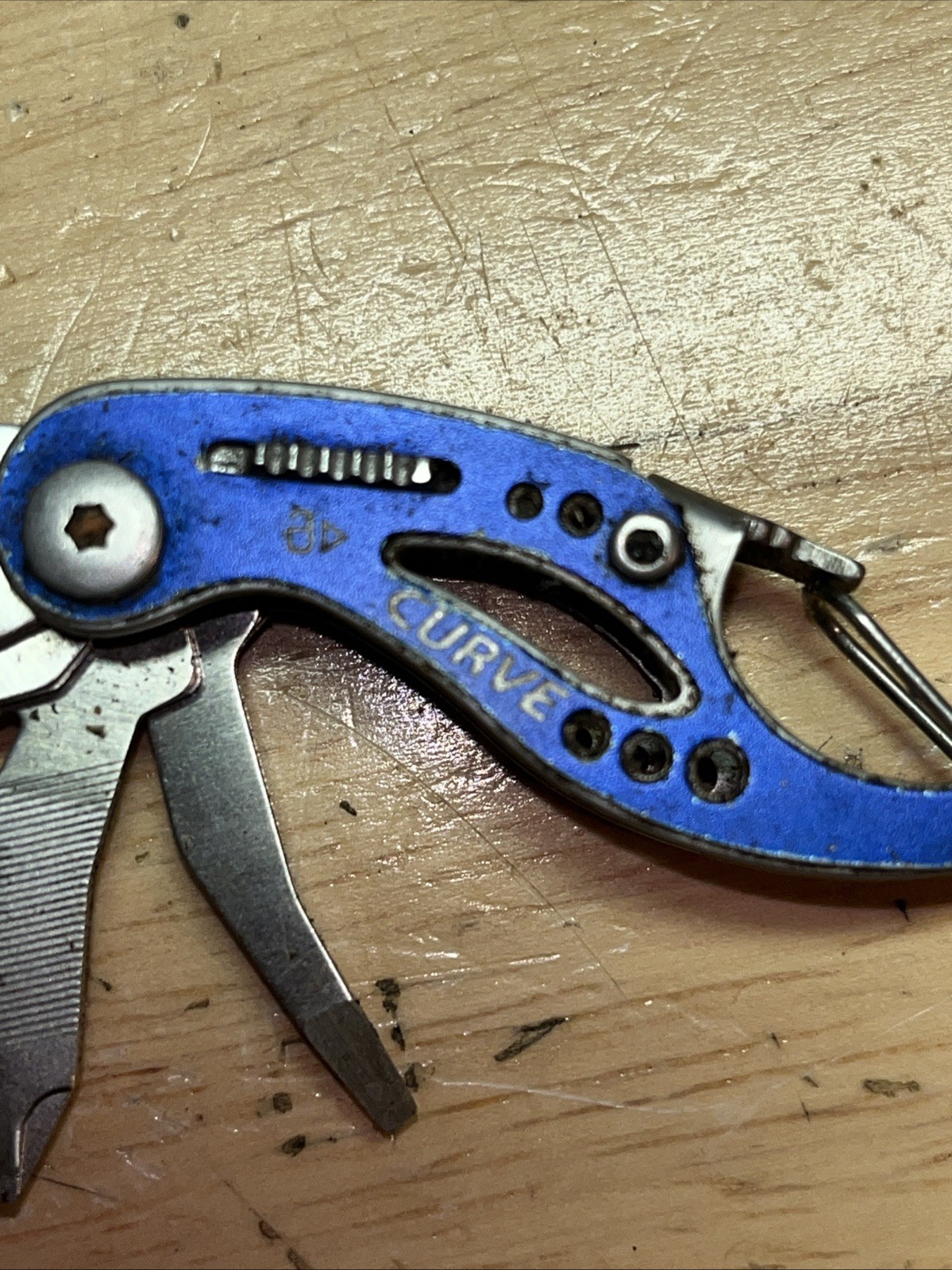 Gerber Curve Mini Multi-Tool, Blue/Silver, Knife Carabiner Bottle Opener