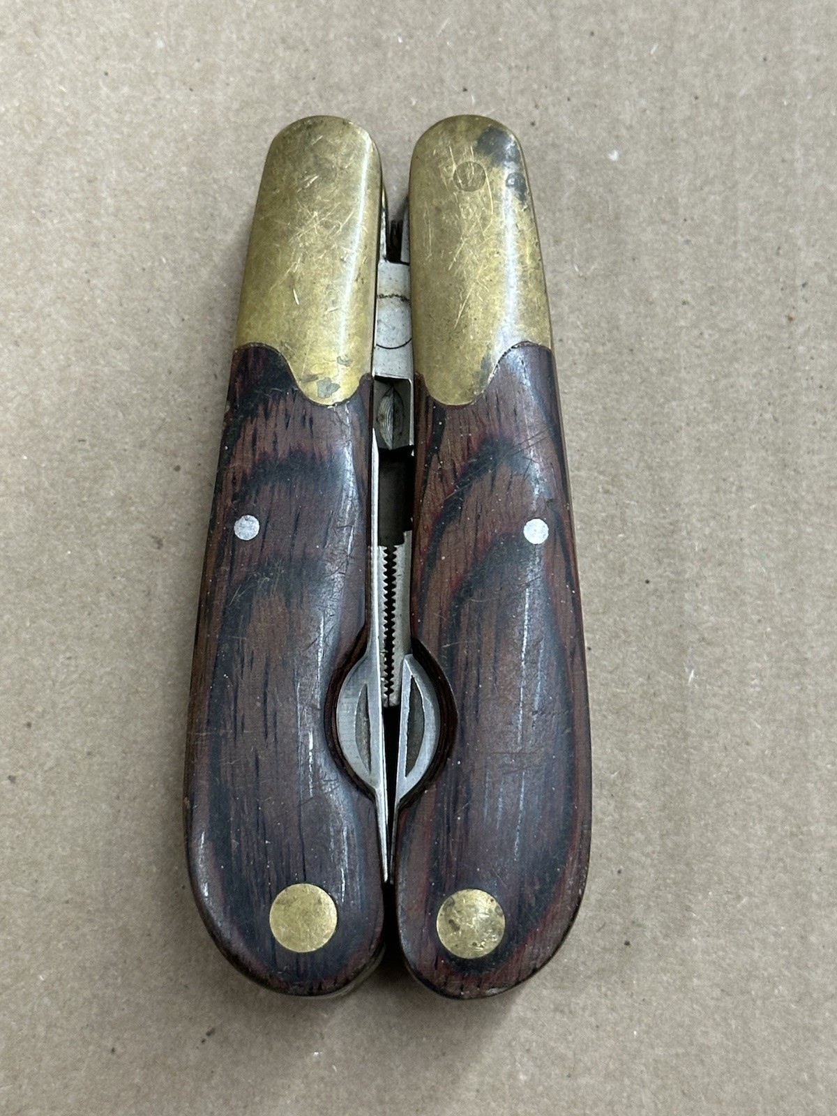 HUSKY 25 Years 25th Anniversary Limited Edition Multi-Tool Brass Wood vintage