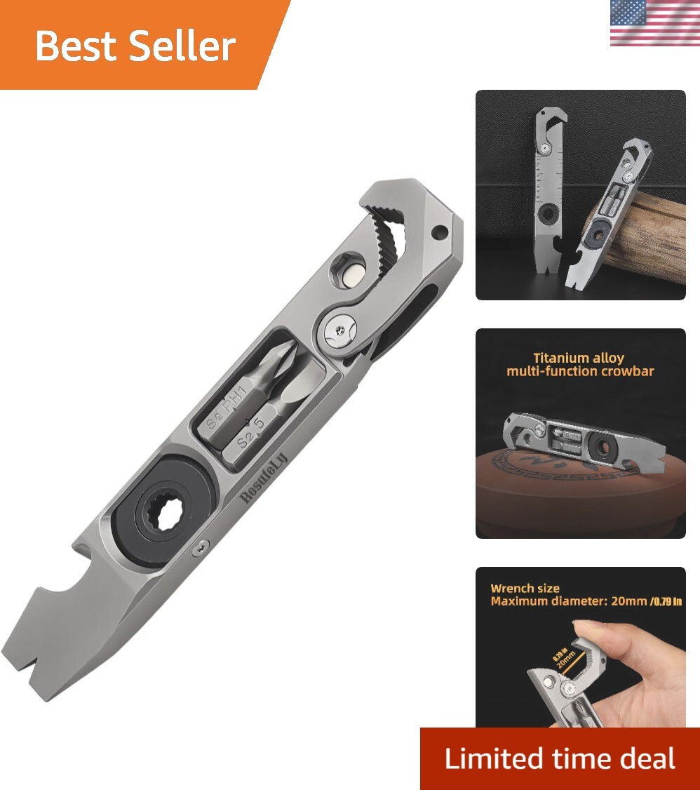 Titanium Pry Bar,Multi-tool,EDC Tool,Versatile Pry Tool,Bottle Opener,Wrench,…