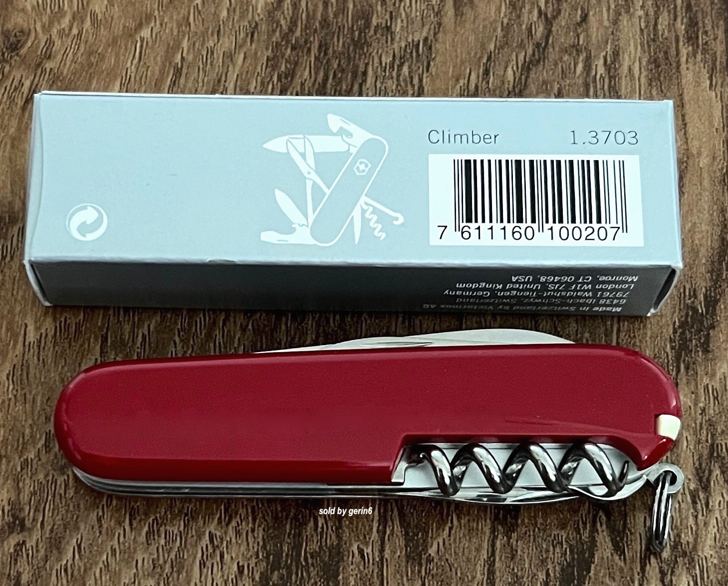 Swiss Army Knife, Red Climber, Victorinox 1.3703, 91mm, 14 Functions, New In Box
