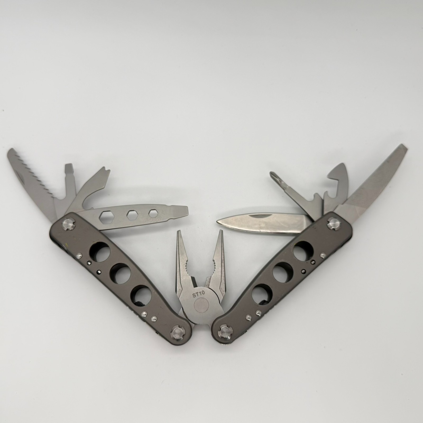 Schrade ST10 Tough Tool 15-in-1 Multi-Tool Pliers Pocket Knife Saw Hex Wrench
