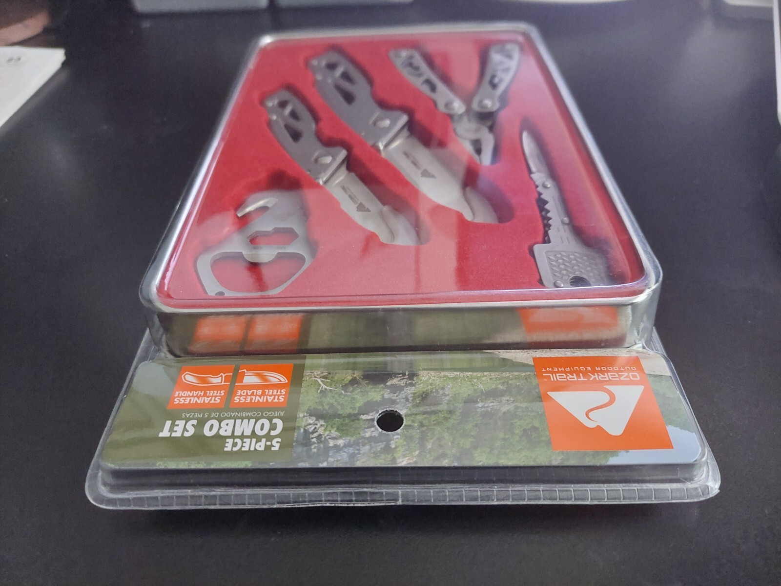 Ozark Trail 5pcs Combo Set Stainless Steel Folding Knives Multi-tool Key Knife!