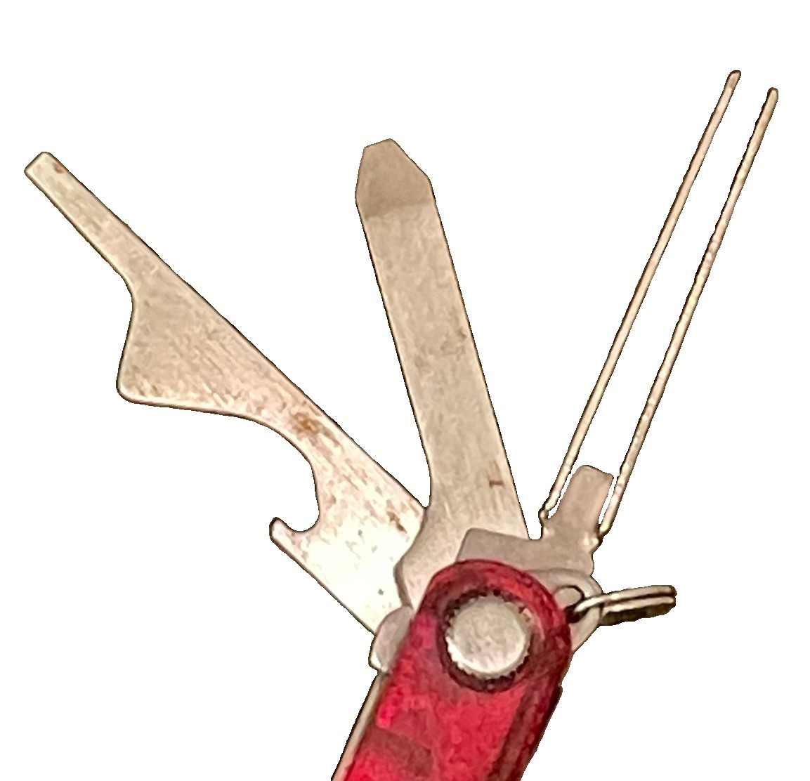 Vintage Leatherman Micra Multi-Tool Red Plastic Shell USA ~Works Great~ #10