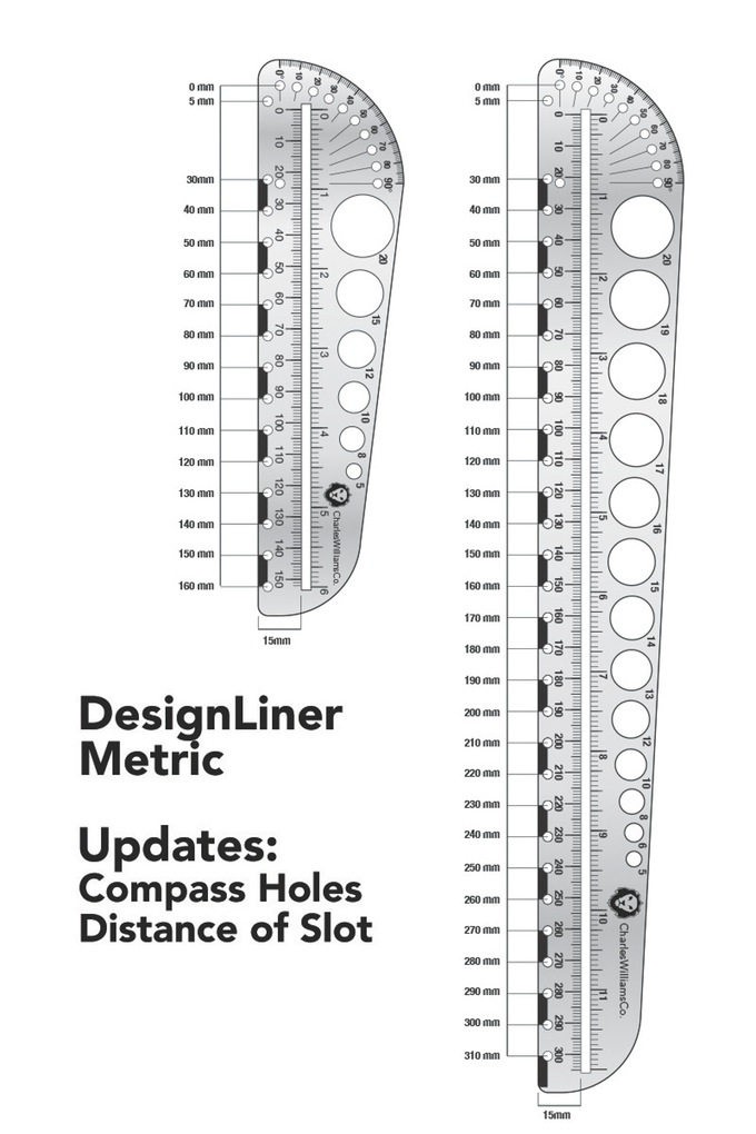Titanium alloy / 3CR Stainless steel – Ruler Protractor Compass Angle Measuring