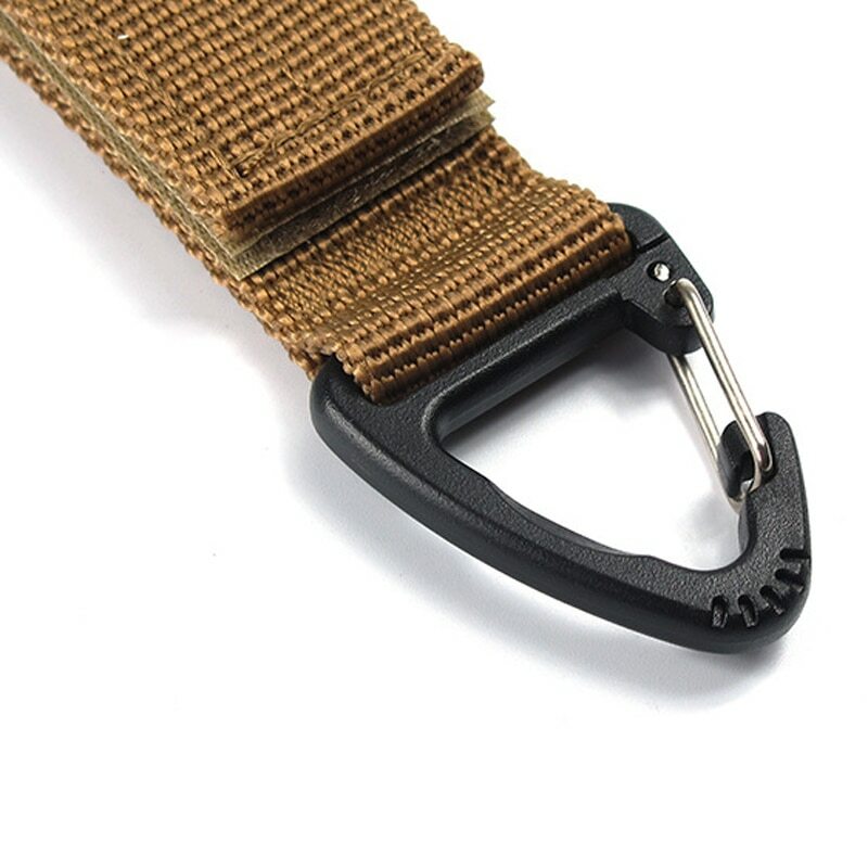 Tactical Molle Nylon Knapsack Keychain Waist Bag Triangle Backpack Hook Buckle