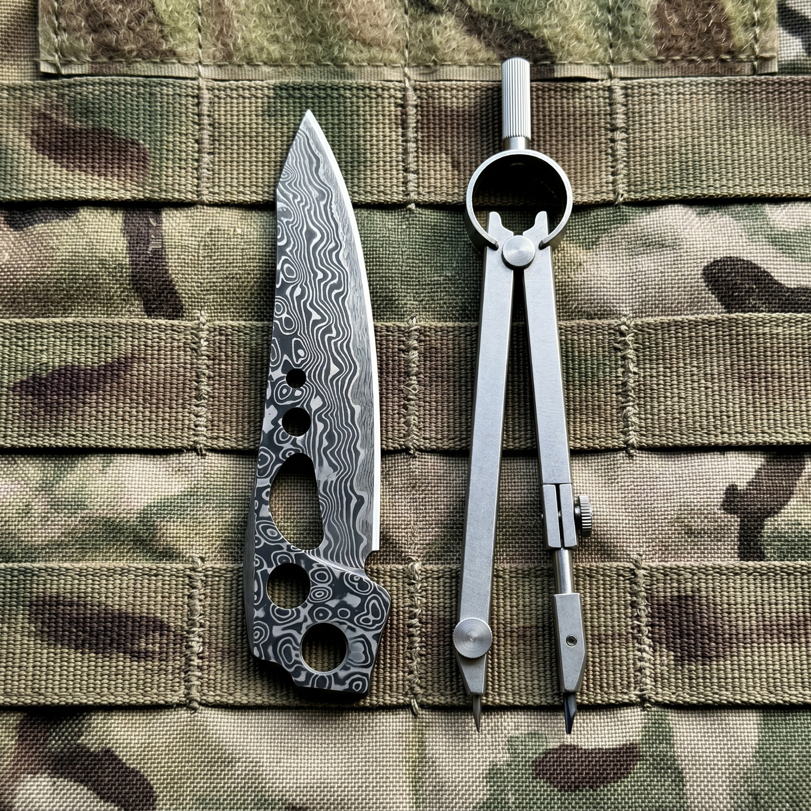 VG10 Damascus Blade 76.5mm 60HRC for Leatherman Skeletool CNC