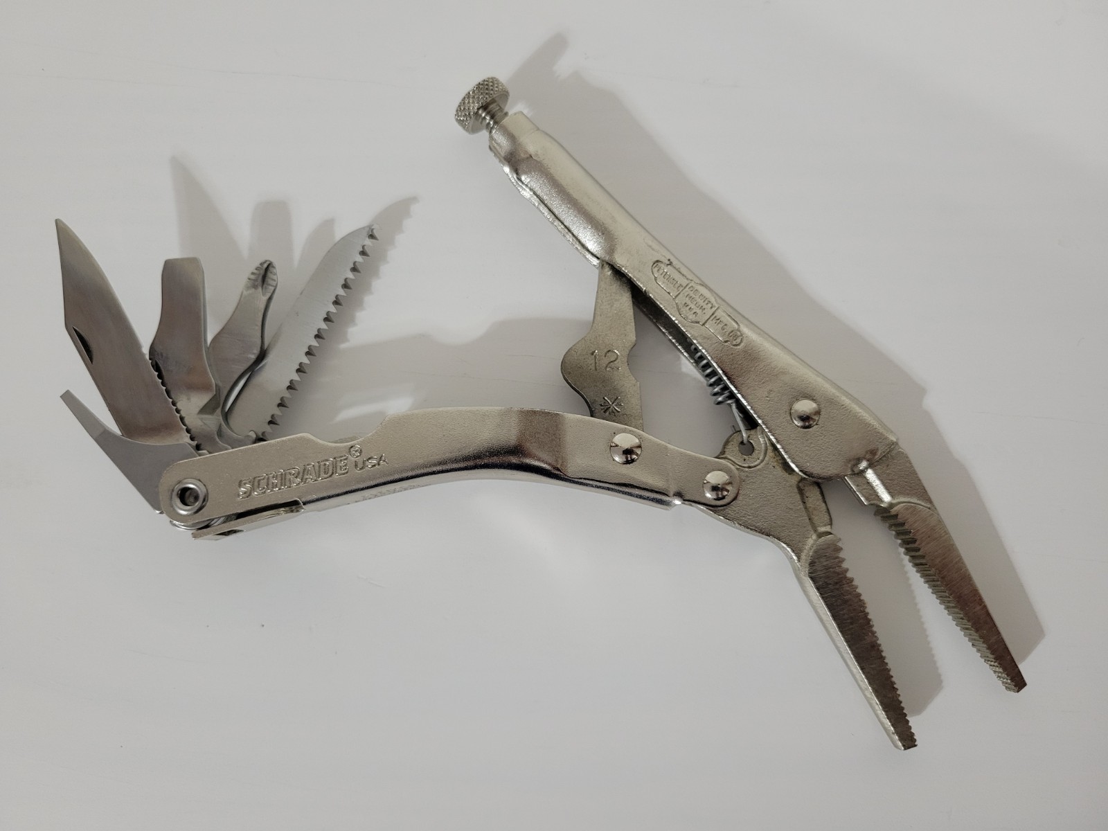 Vise Grip Schrade Petersen Dewitt ST6 Multi Tool Locking Pliers Needle Nose USA!