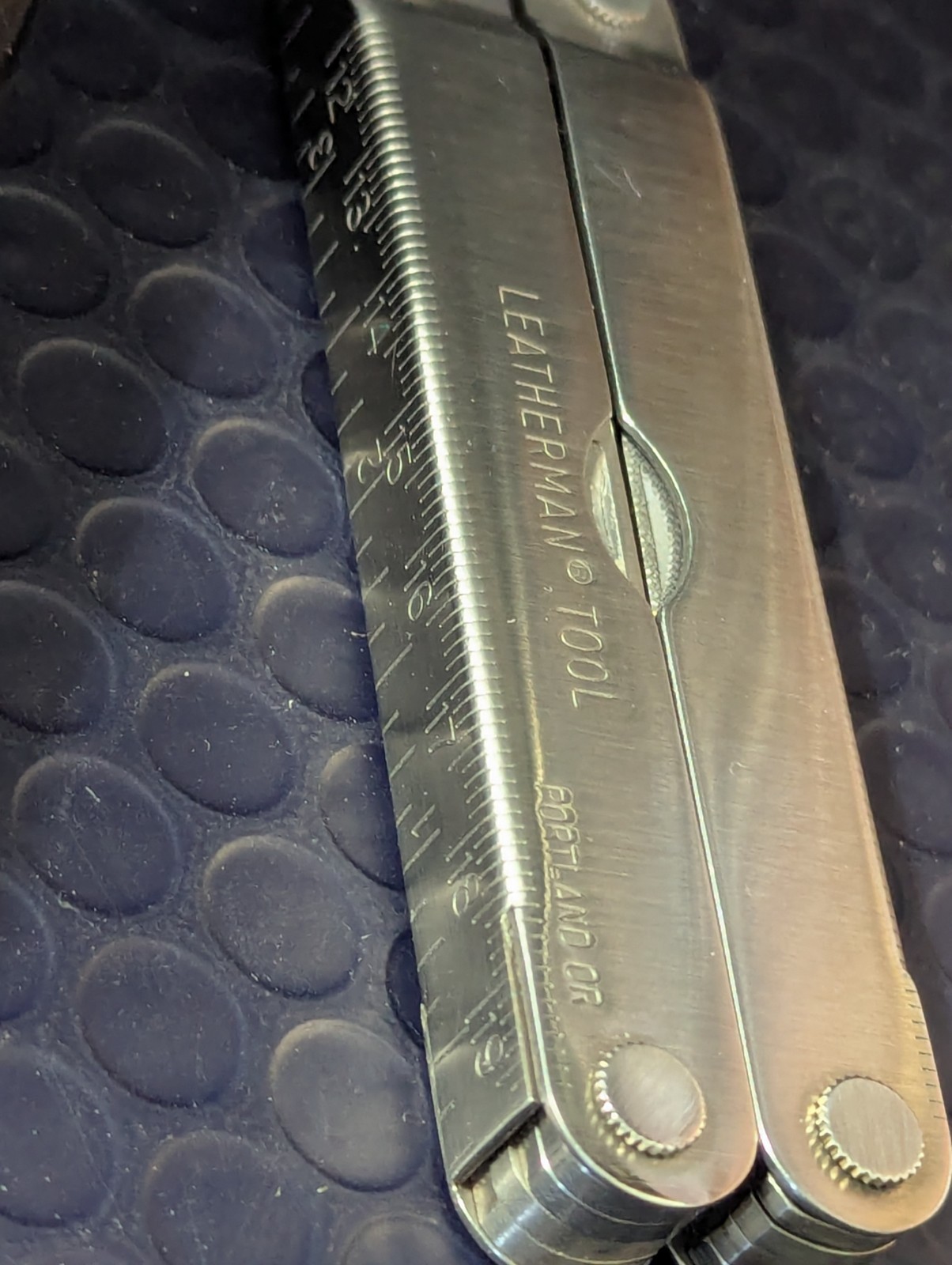 Leatherman Letter Logo Stainless Steel USA PST Multi Tool & Leather Case Vintage