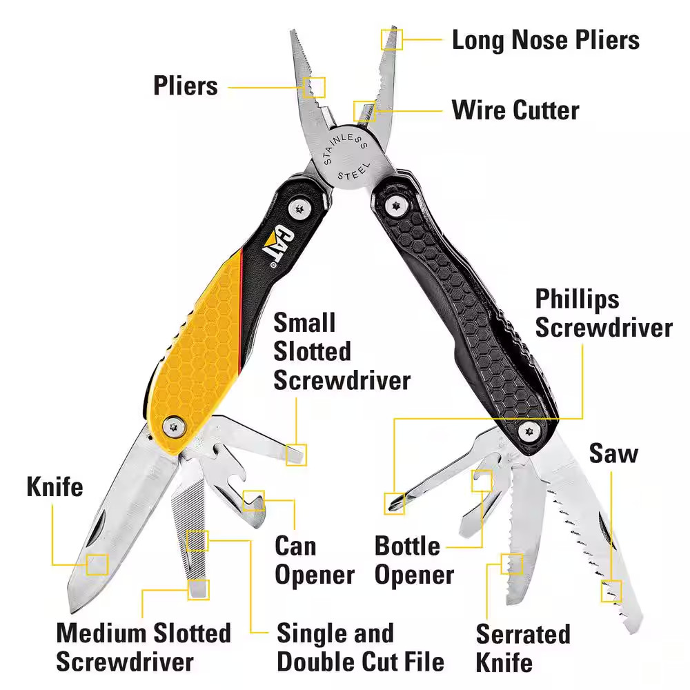 Cat 13-in-1 Yellow and Black Multi-Tool – 980048 Free Ship NEW