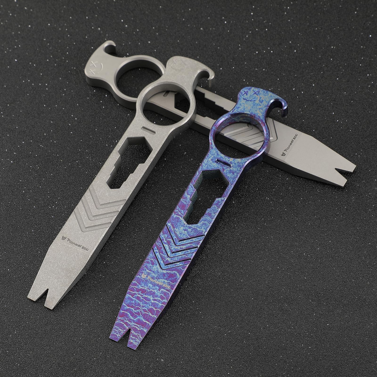 EDCMultifunction Titanium Crowbar with Bottle Opener, Screw Caps…