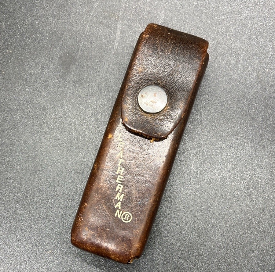 Vintage Leatherman Tool and Leather Sheath Case – Brown