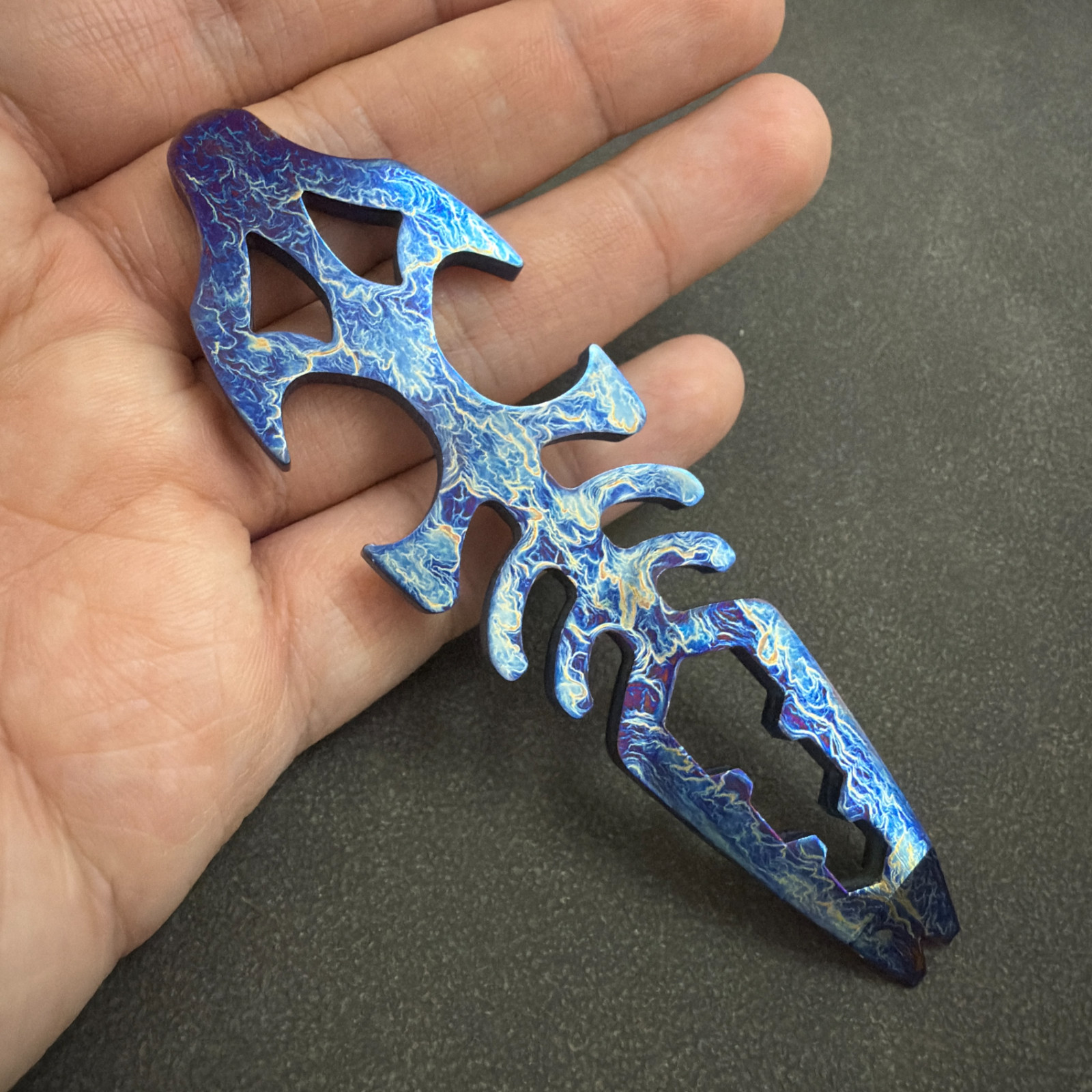 RIHE Design TC4 Titanium Dragon Bone EDC Bottle Opener Pry Rod Outdoor Tool
