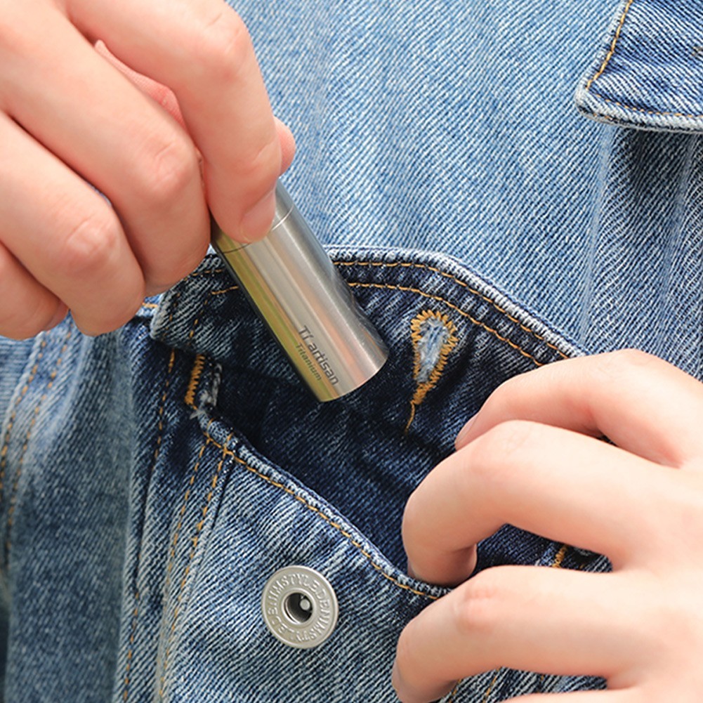 Portable Pill Box Container With Keychain Attachment And Space For Small Items