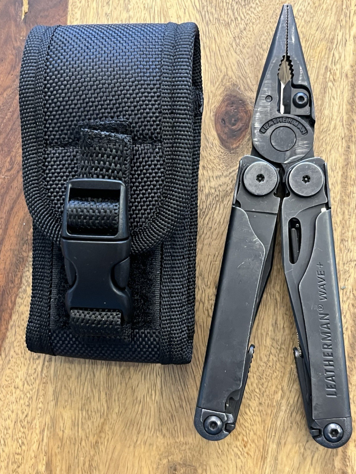 2021 Leatherman Wave Plus Black Oxide Multi-Tool EXCELLENT!!! w/Beautiful Sheath