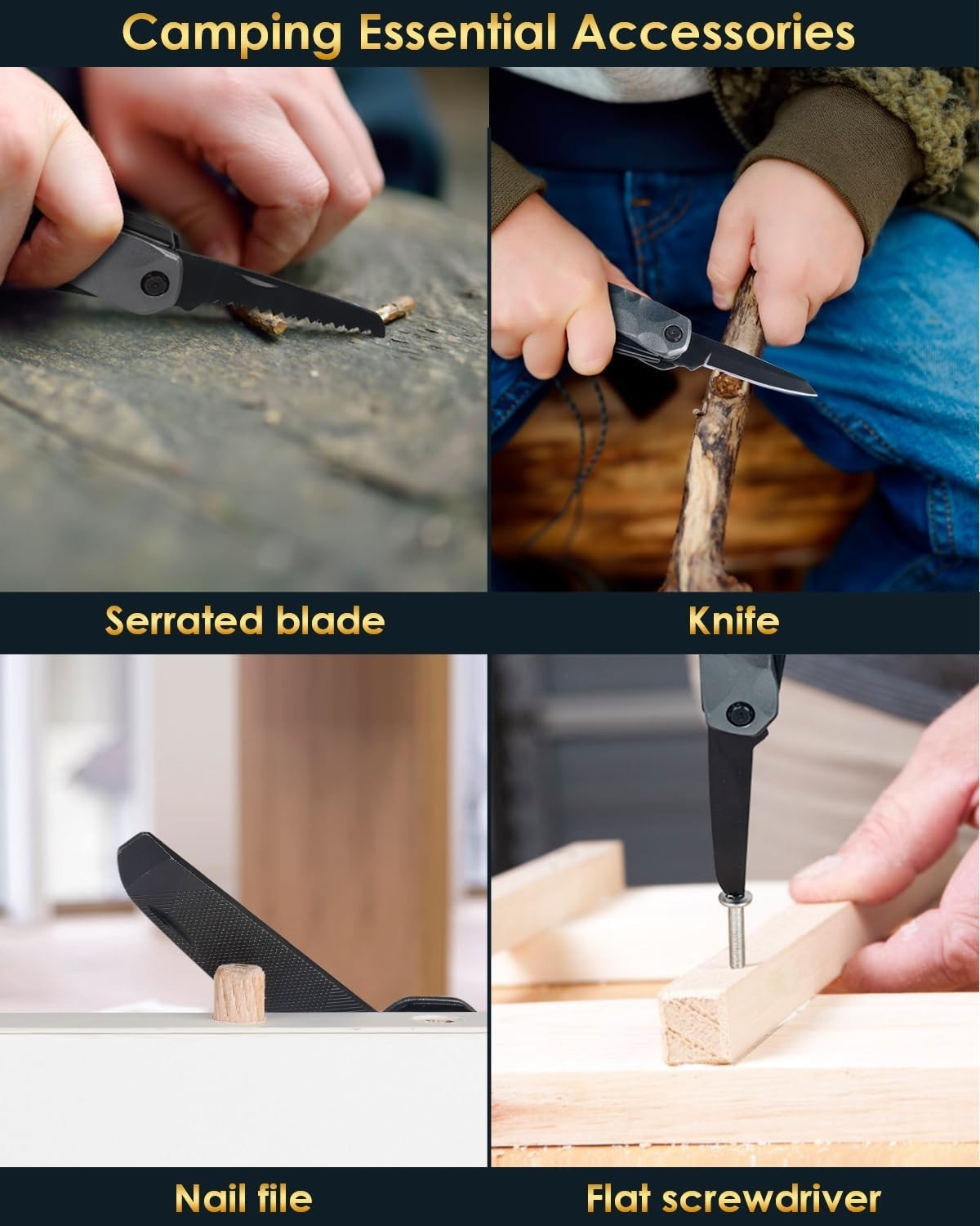 Versatile Stainless Steel 13-in-1 Multitool – Dad’s Essential Camping Companion