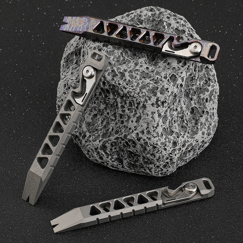 Alloy Pry Bar Crowbar EDC Multi Tool Bottle Opener Wire Cutter Outdoor