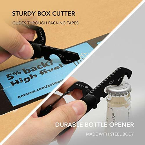 10-in-1 The Original Multifunction Tool Keychain EDC Carabiner, Bottle Opener