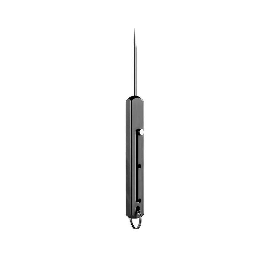 1pcs Portable Titanium Toothpick with Holder–Durable Metal Toothpick for Camping