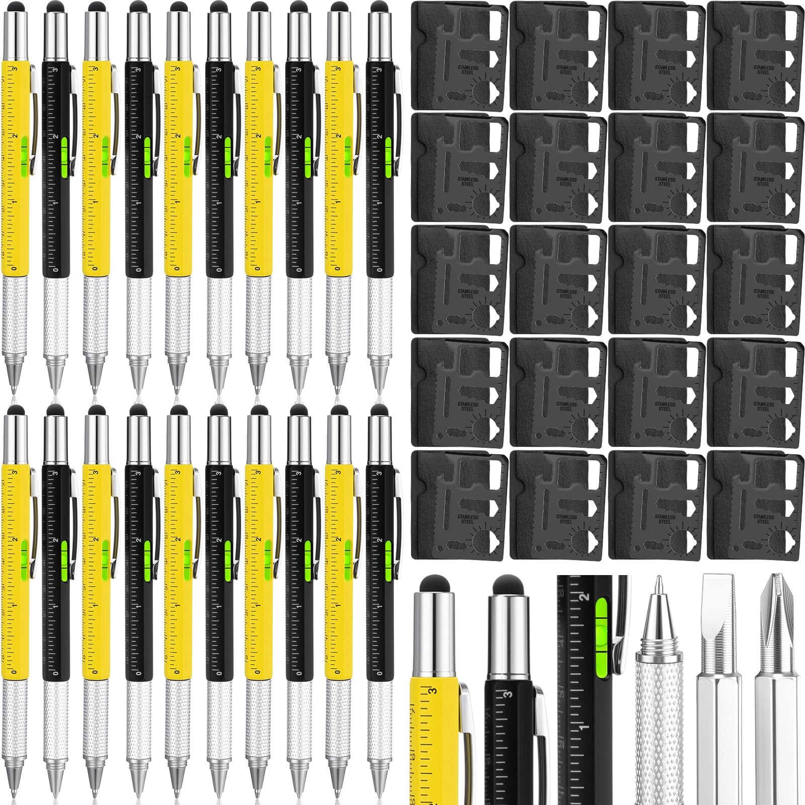 40 Pcs Multi-tool Men Gifts Bulk 6 in 1 Screwdriver Tool Pen with Multitool C…