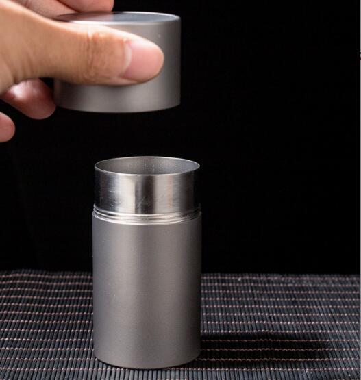 Small Pure Titanium Sealed Can Tea Can Outdoors EDC Storage Bottle Tool Gifts
