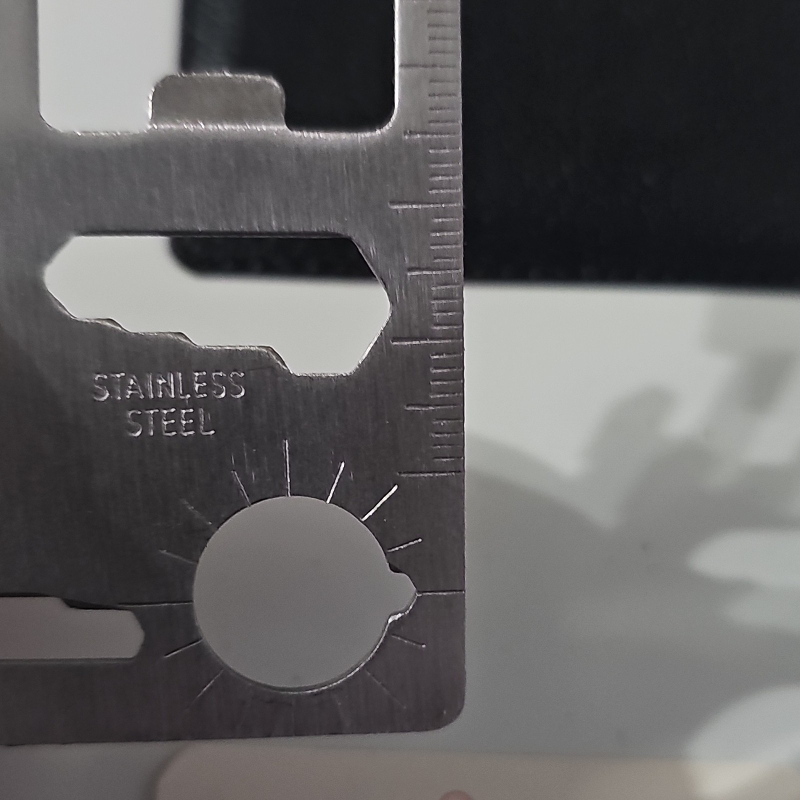 Pocket Card Multi-Tool Stainless Steel 11-in-1 Knife Ruler Opener 3.38in