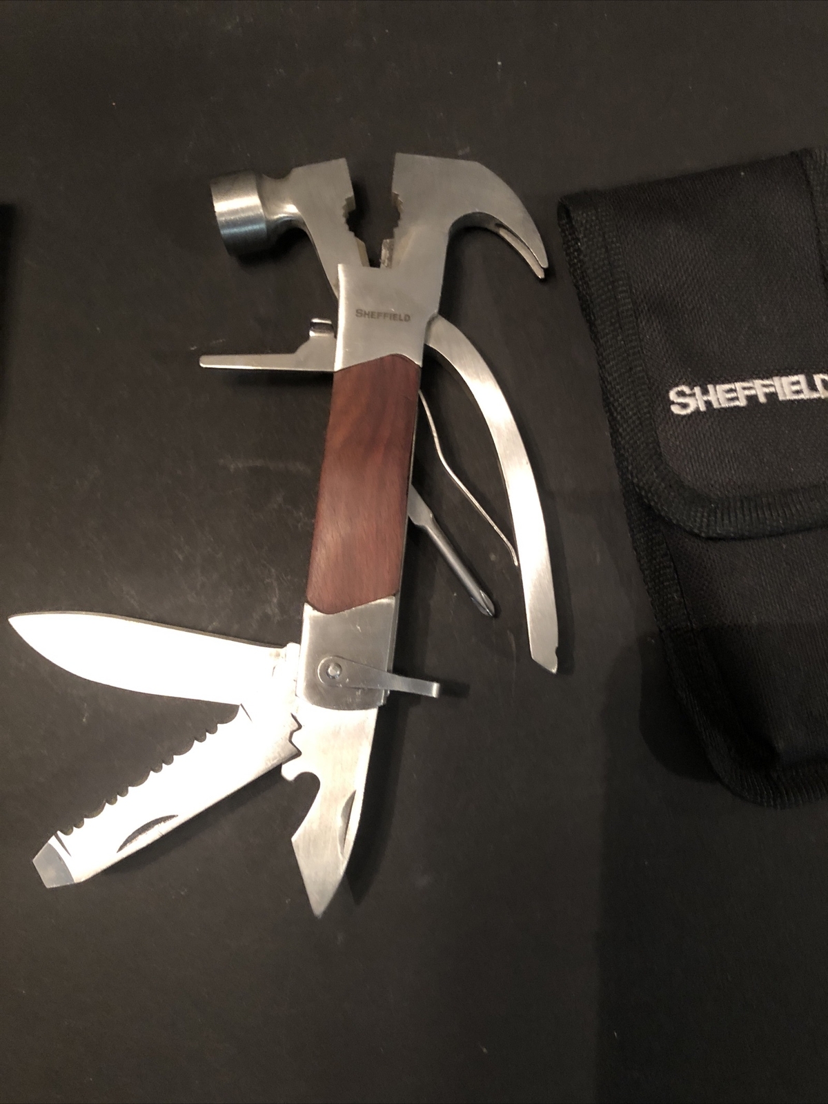 Sheffield THE HAMMER 14 in 1 Multitool Knife Pliers Screwdriver Wire Cutter Claw