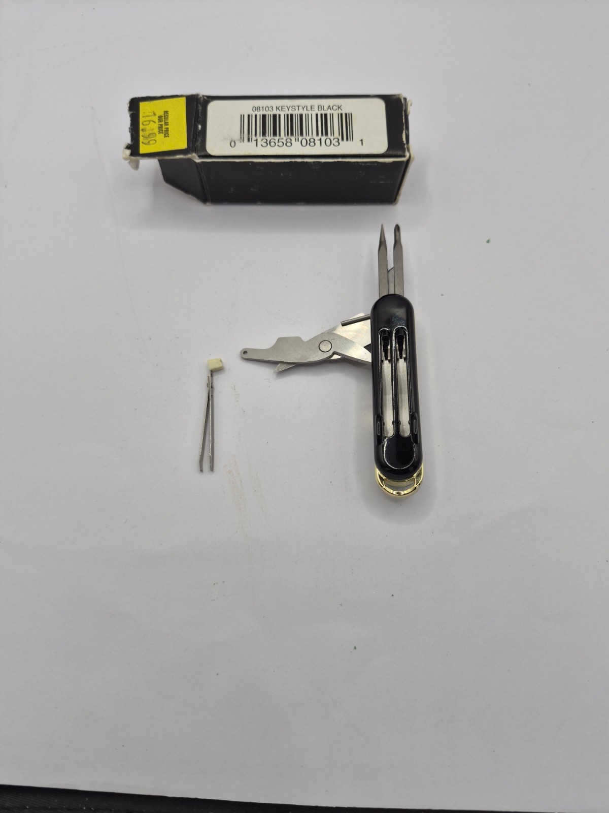 Gerber Fiskars Folding KeychainMulti-Tool Knife Tweezers Scissors Phillips Flat