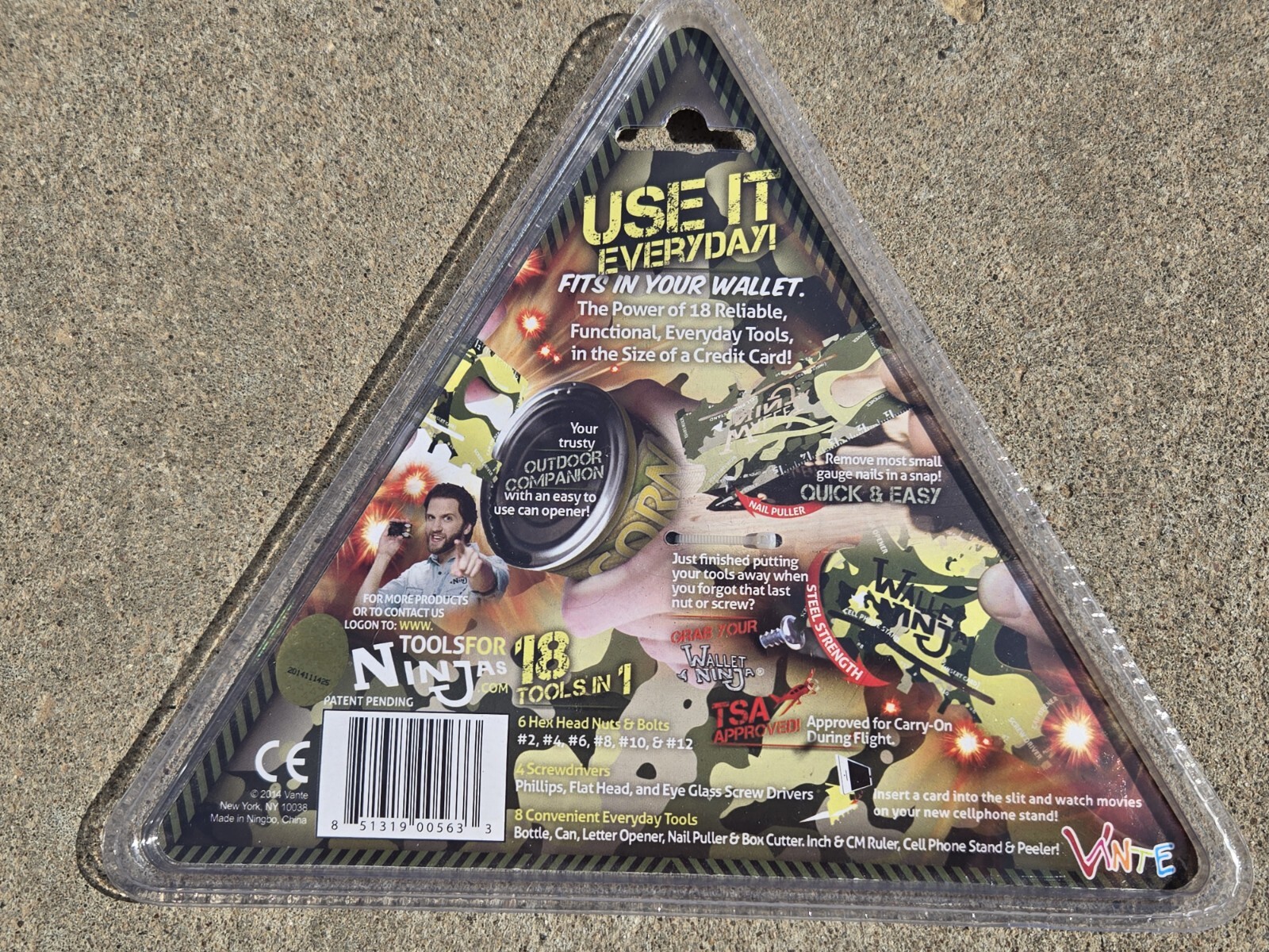 NEW – WALLET NINJA 18 Tools in 1 Flat Credit Card Size Multi Tool As Seen On TV