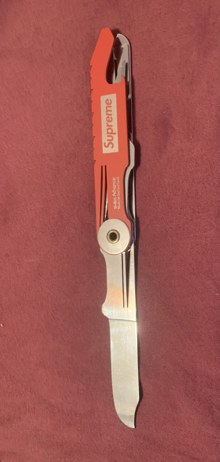 Supreme/Swiss Advance Crono N5 Pocket Knife Red
