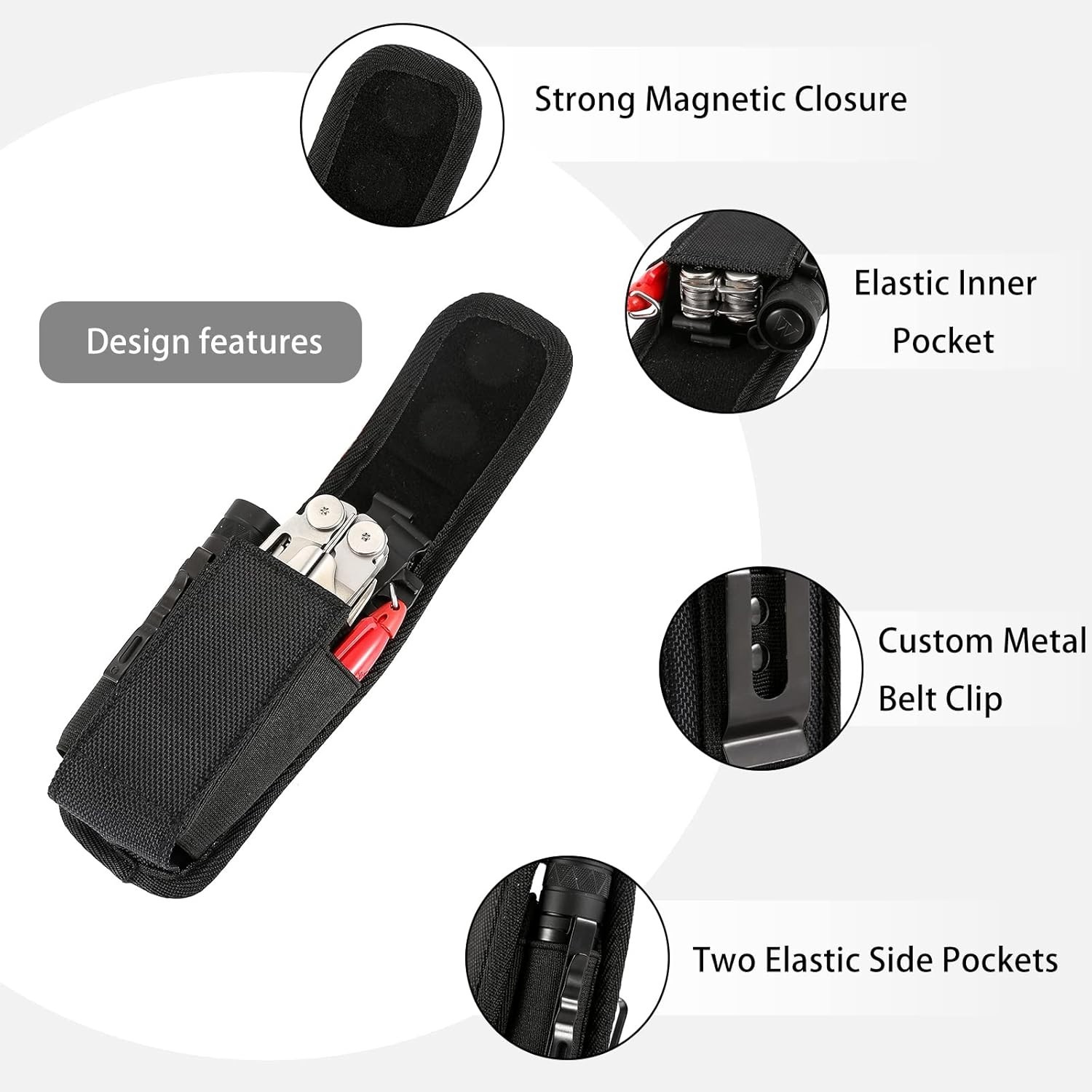 Multitool Sheath Compatible with Leatherman EDC Belt Organizer Tool Holster Pouc