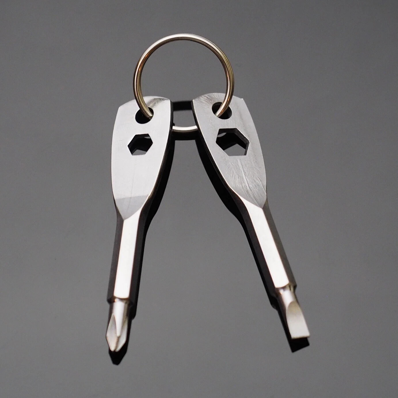 Screwdriver Keychain Set EDC Pocket Tool Hex Nut Wrench with Key Ring – Choose