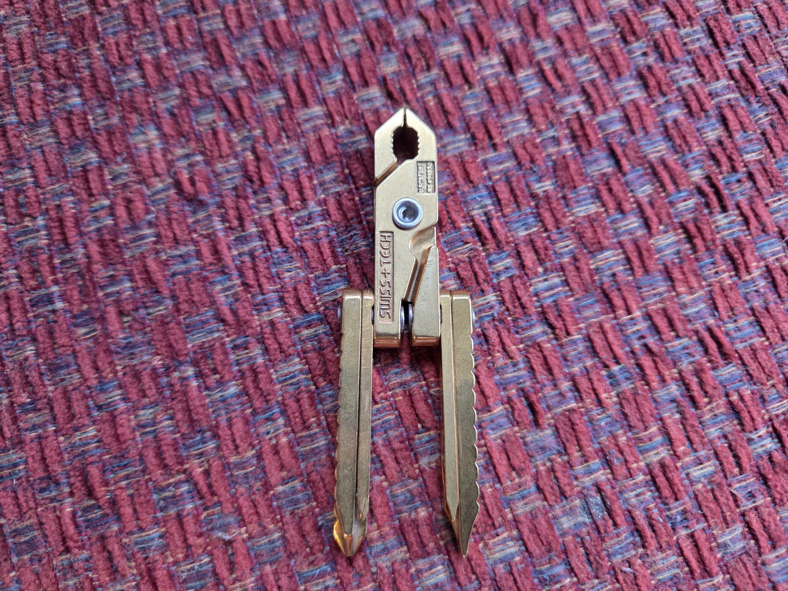 Swiss+Tech gold US patent #5491856 compact multi-tool