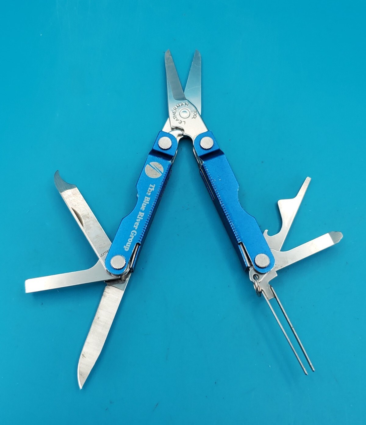 Leatherman Micra Multi-Tool, Knife, Scissors, Key Ring, Blue! BLUE RIVER GROUP
