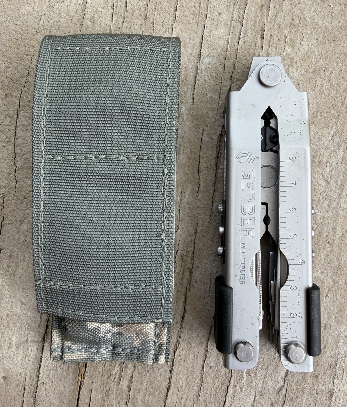GERBER MP600 BLUNT NOSE SILVER MULTITOOL W/ACU SHEATH, EXCELLENT OVERALL