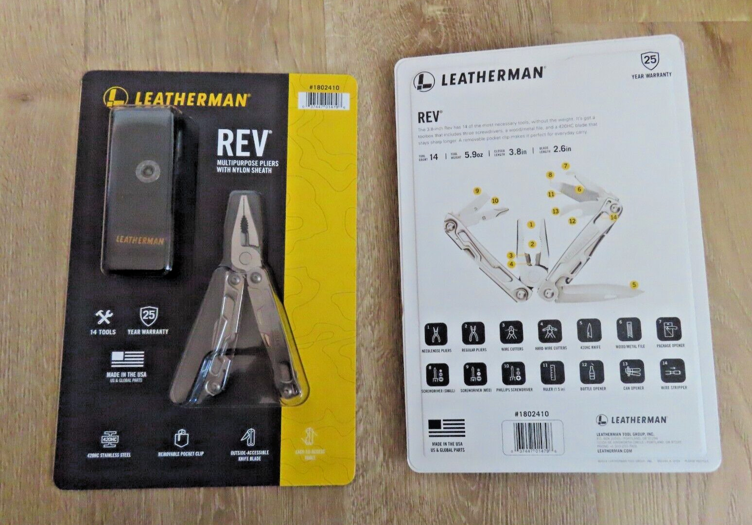Leatherman Rev Multi-Purpose Tool w/ Sheath, Made in the USA
