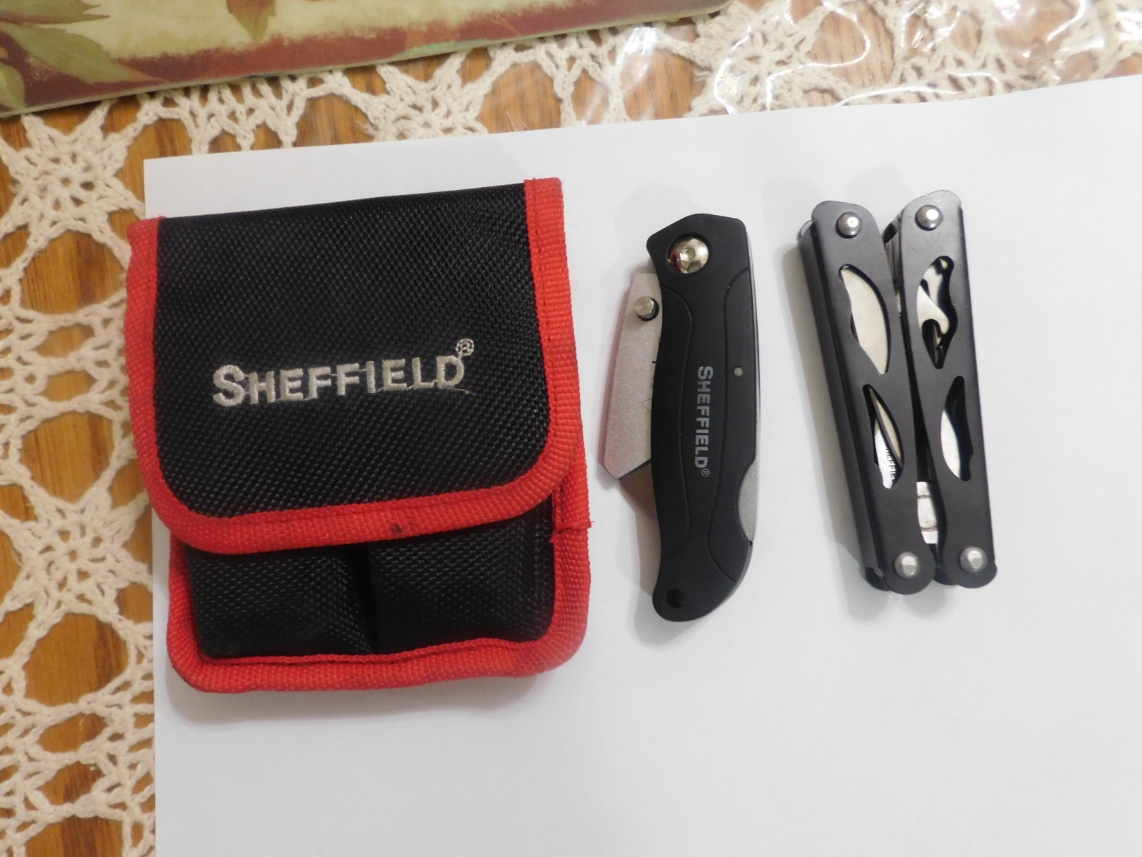 Sheffield 2 Pc. Precision Knife & Multi Tool With Belt Pouch