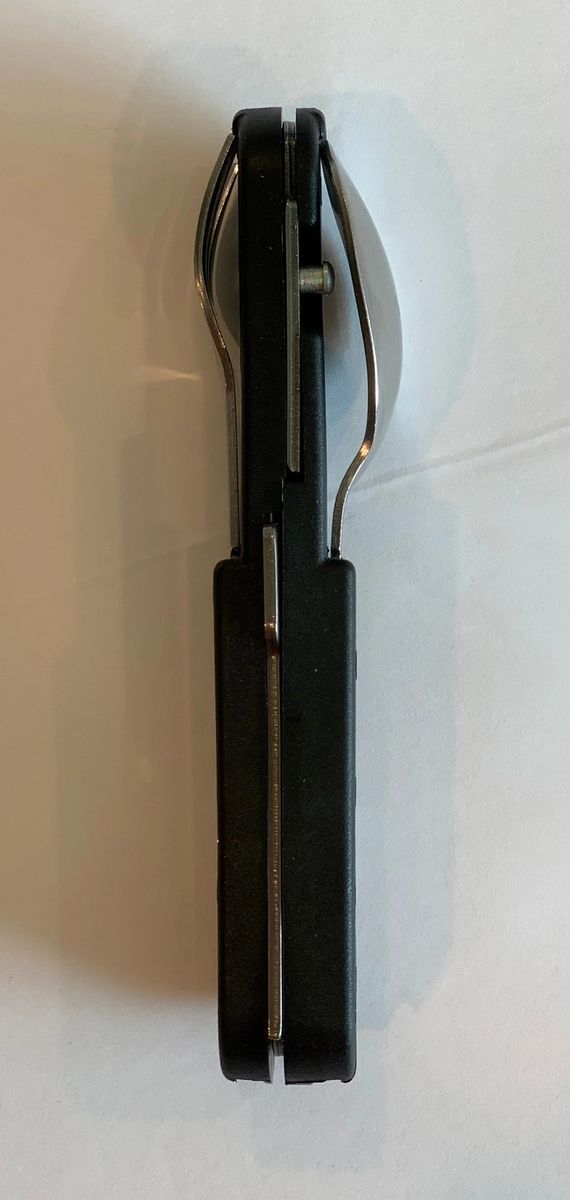 French Army Military Camp Knife Made in France Multi Tool Spoon Fork – BLACK