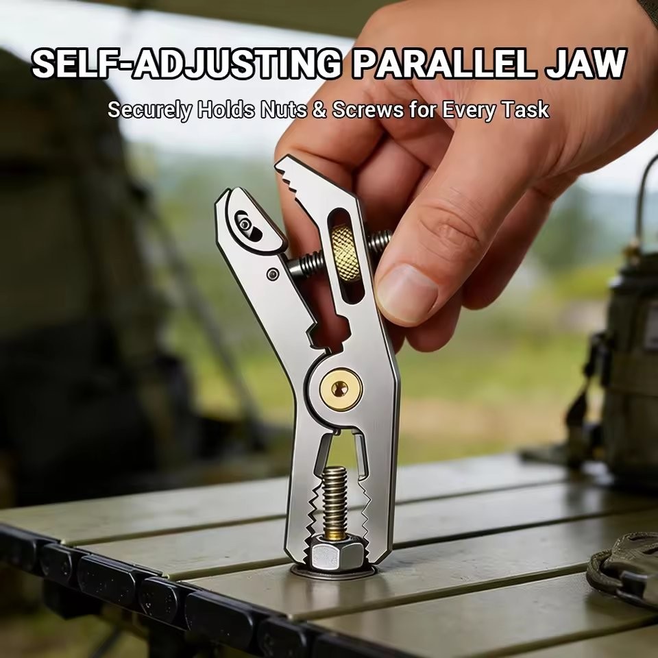 5-in-1 EDC Pocket Tool Stainless Steel Wrench Pliers Screwdriver Survival Gear