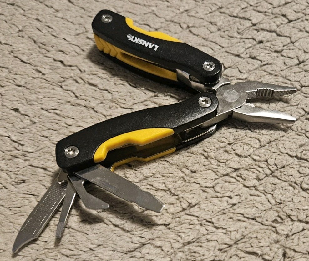 Lasky Multi Tool 9 Tools 2.75 Inches Long Yellow