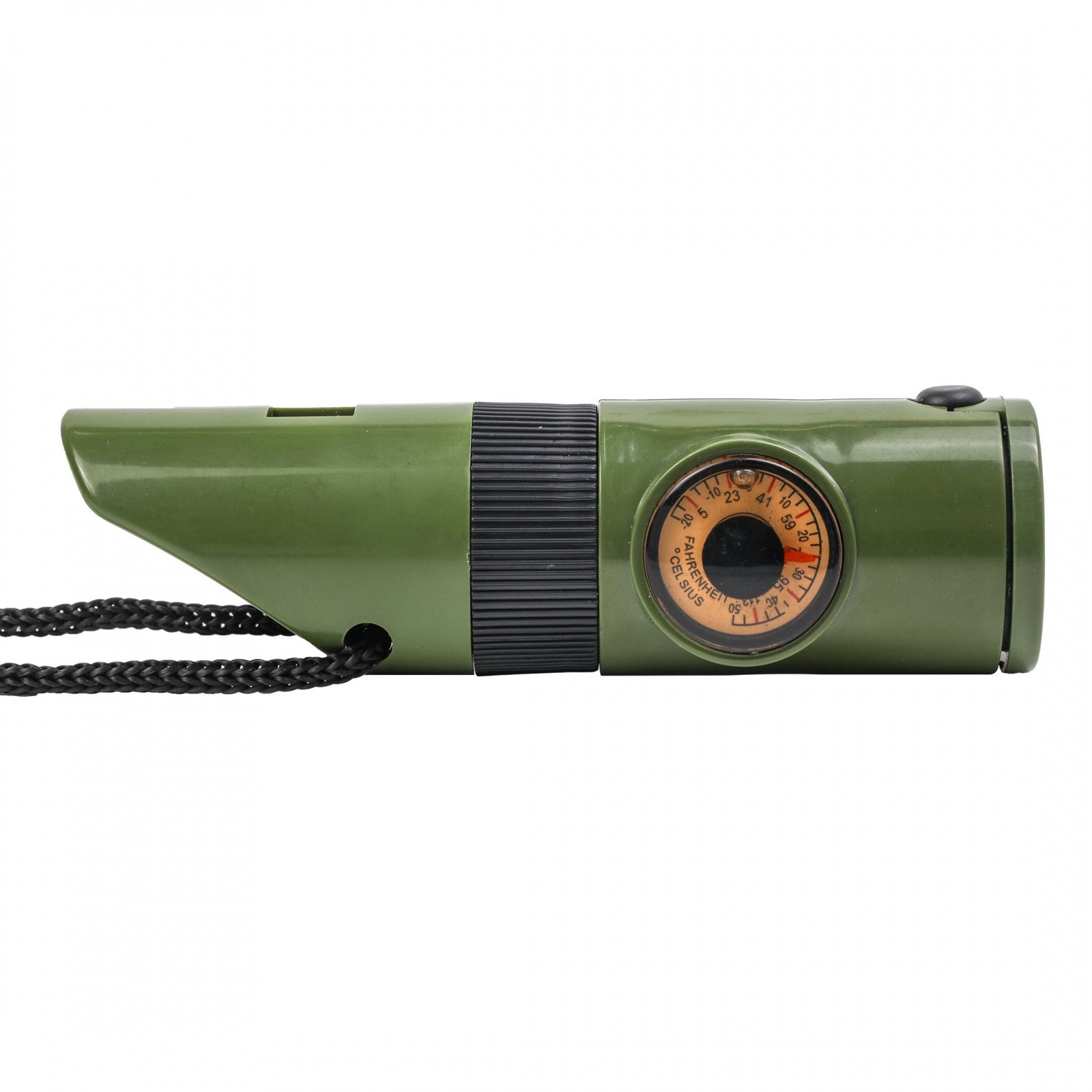 Survival Outdoor Multi Tool Whistle Compass LED 7 in 1 Flashlight