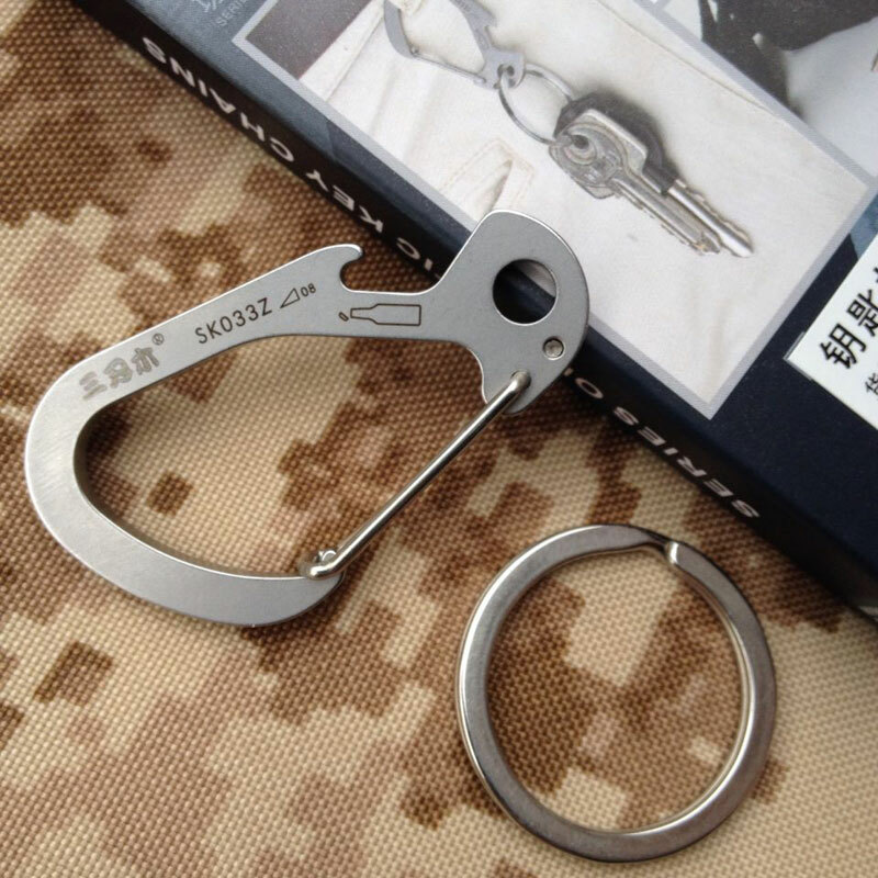 HotSanrenmu SK033Z Keychain Tool Bottle Opener Outdoor Hanging Buckle Key Ring