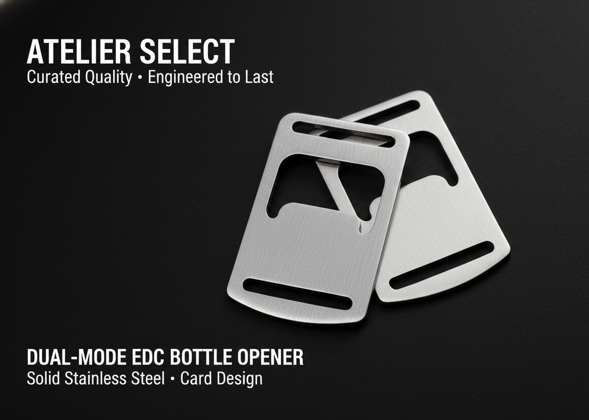 2-Pack Professional Aluminum Bottle Opener – Heavy Duty Metal EDC Keychain Tool