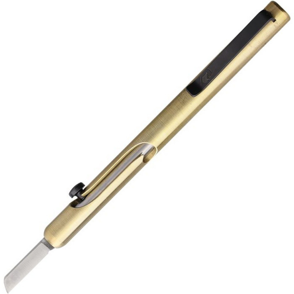 Dark Pines Hodges Bolt Action Scribe Black DLC Clip 440C Blade Naval Brass Body