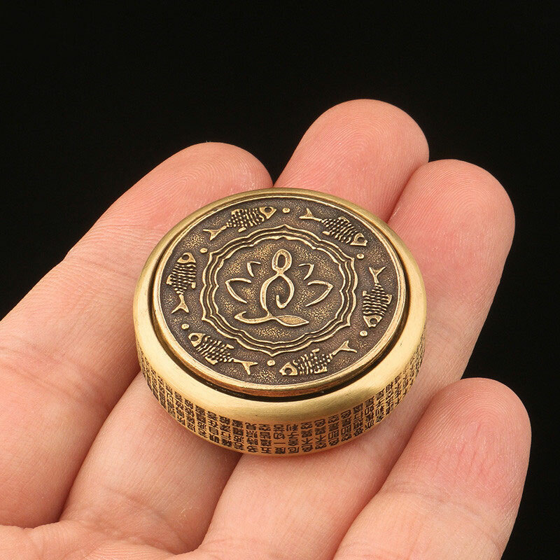 EDC Zen Buddha Fidget Spinner Retro Brass Hand Spinner Decompression Tool Toy