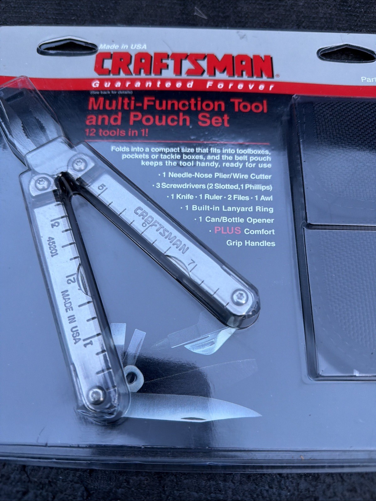 Rare Sears Craftsman USA Nos Multi Function Tool And Pouch Multitool 45201 12 Tl