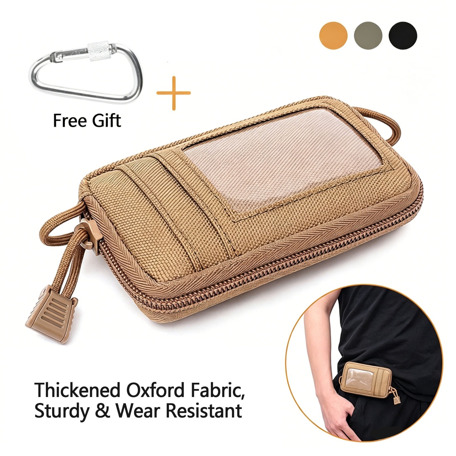 Waist Pouch + 5 anti-theft credit card cases + Multi-functional tool card