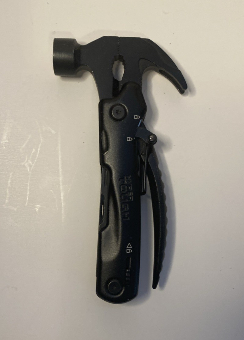 12 in 1 Black Hammer Folding Multi Tool Knife Saw Used