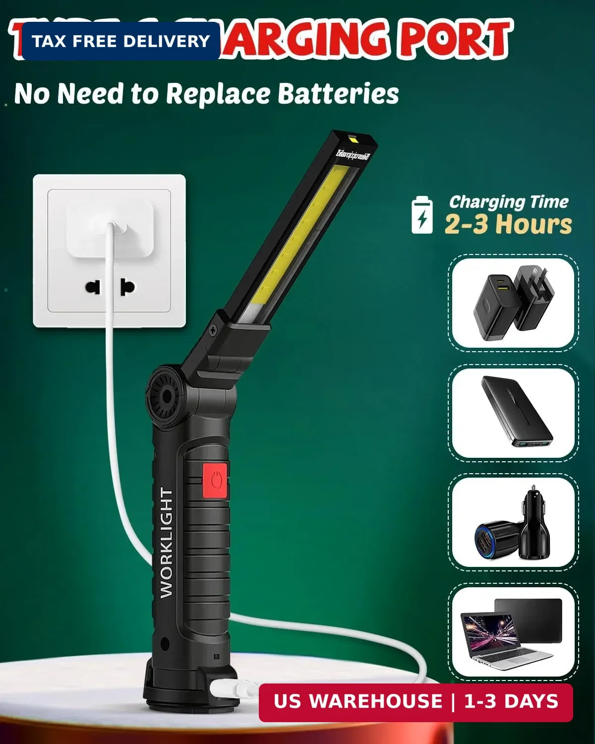 Coquimbo Tool Fathers Day Dad Gifts for Men Him Husband, Rechargeable LED Work L