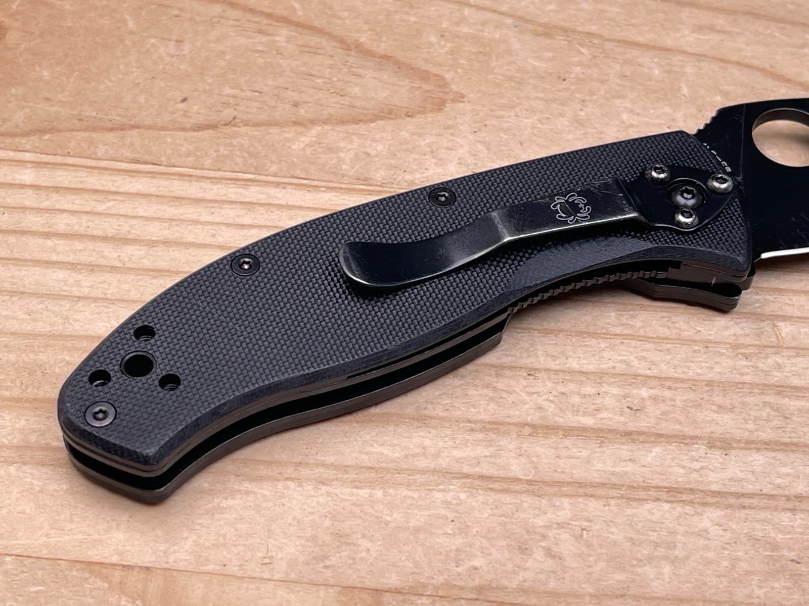 Spyderco Tenacious Plain Edge Black 8Cr13Mov G-10 Folding Pocket Knife