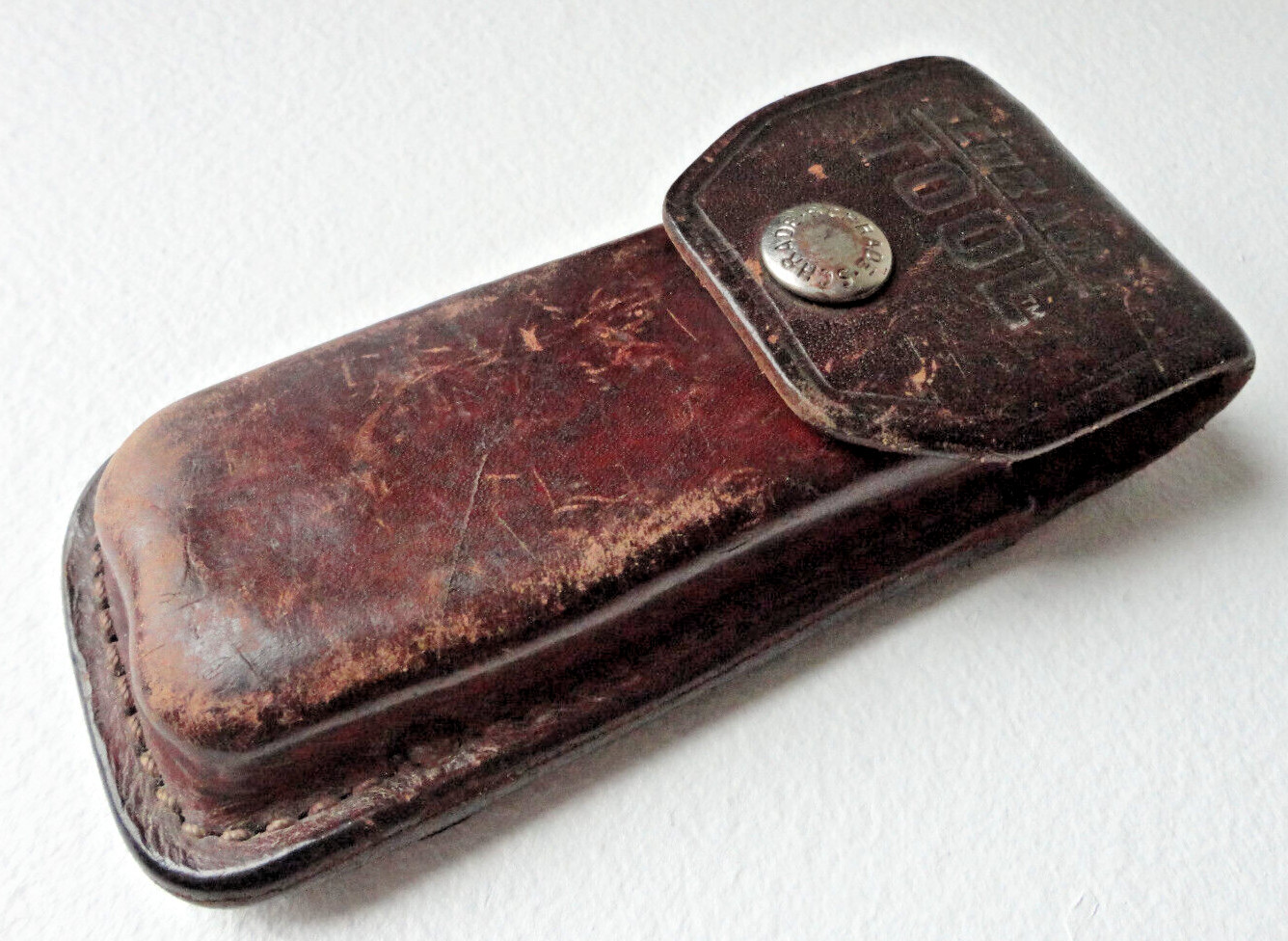 For Parts Or Repair & Damaged: Older Schrade TOOL Leather Multi-Tool Sheath ONLY